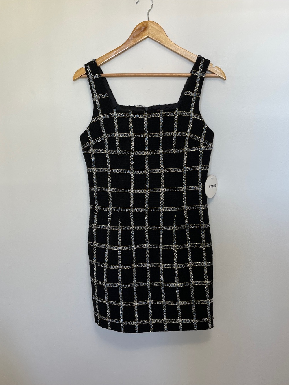 Staud Black Tweed Mini Dress Size Small